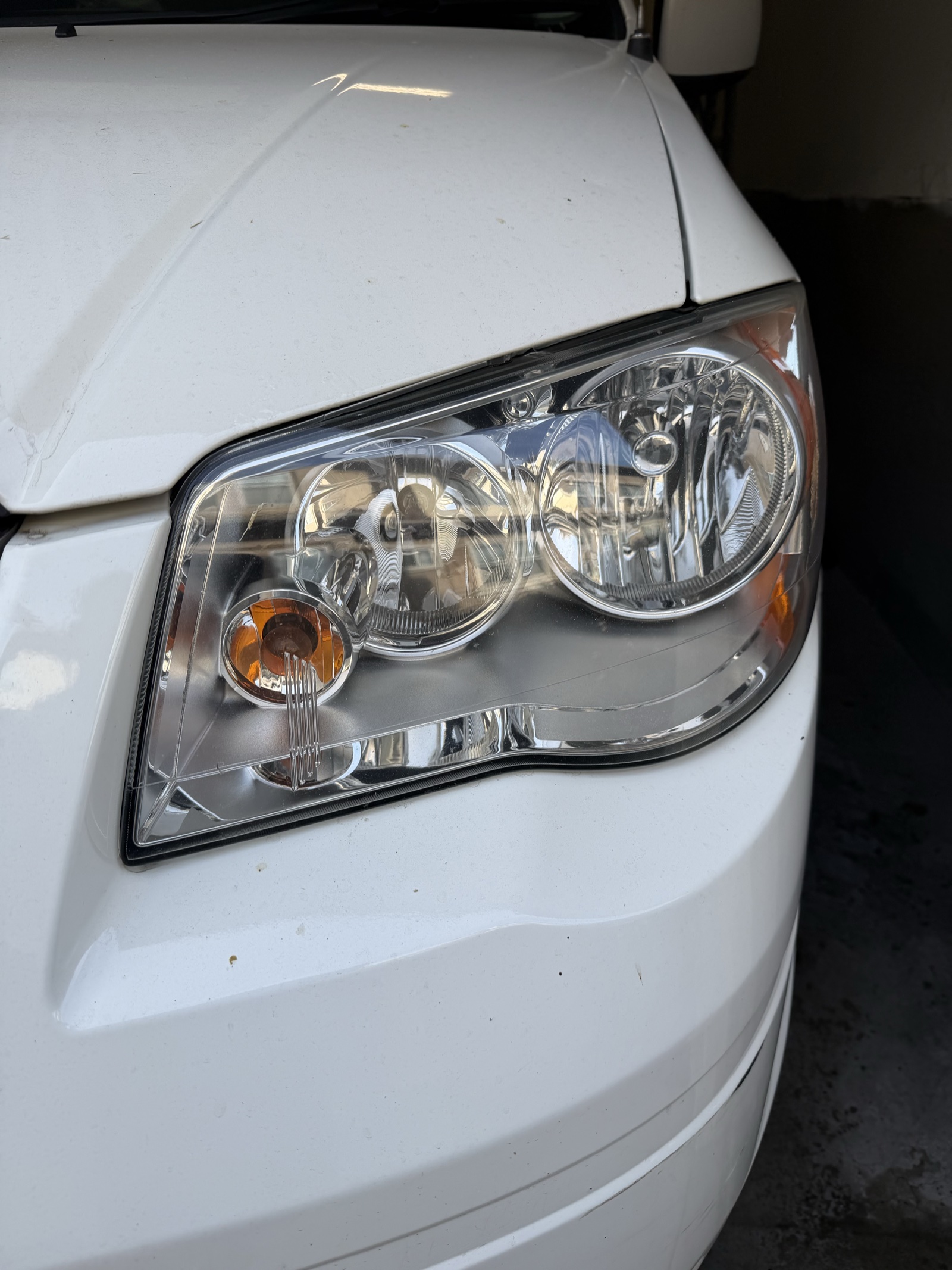 Headlight after restoration