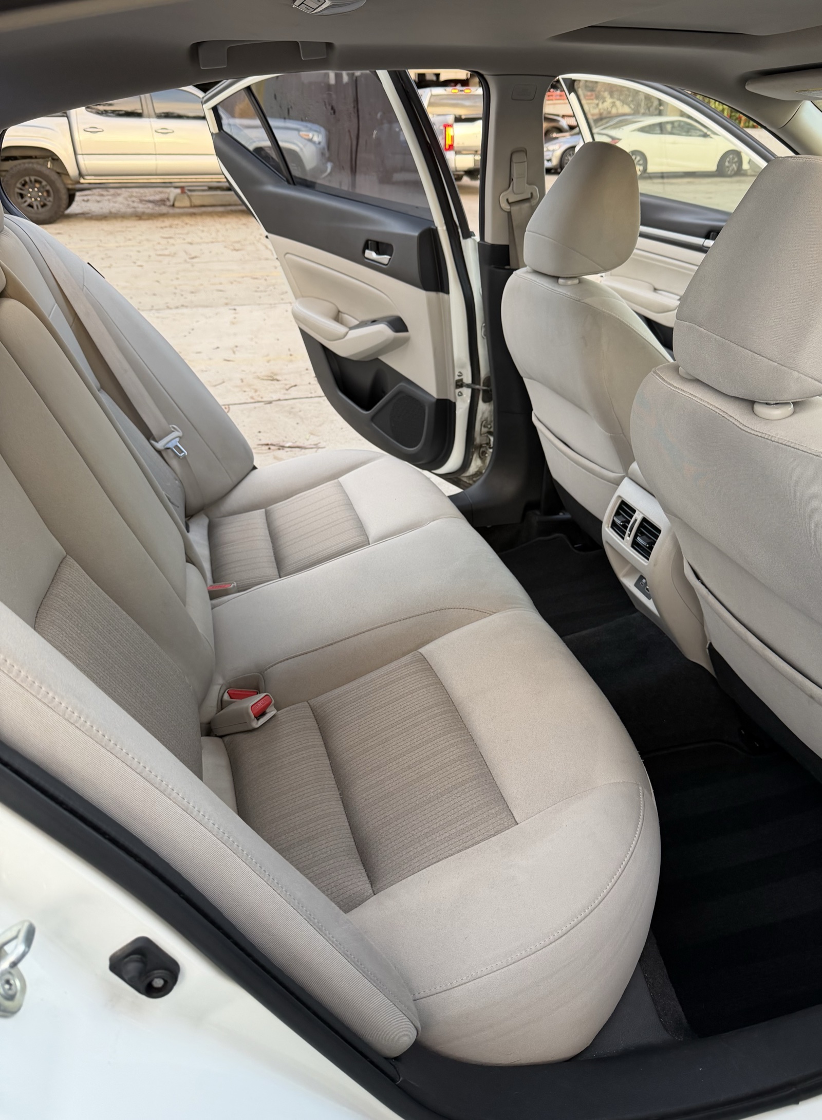 Clean sedan backseat after detail
